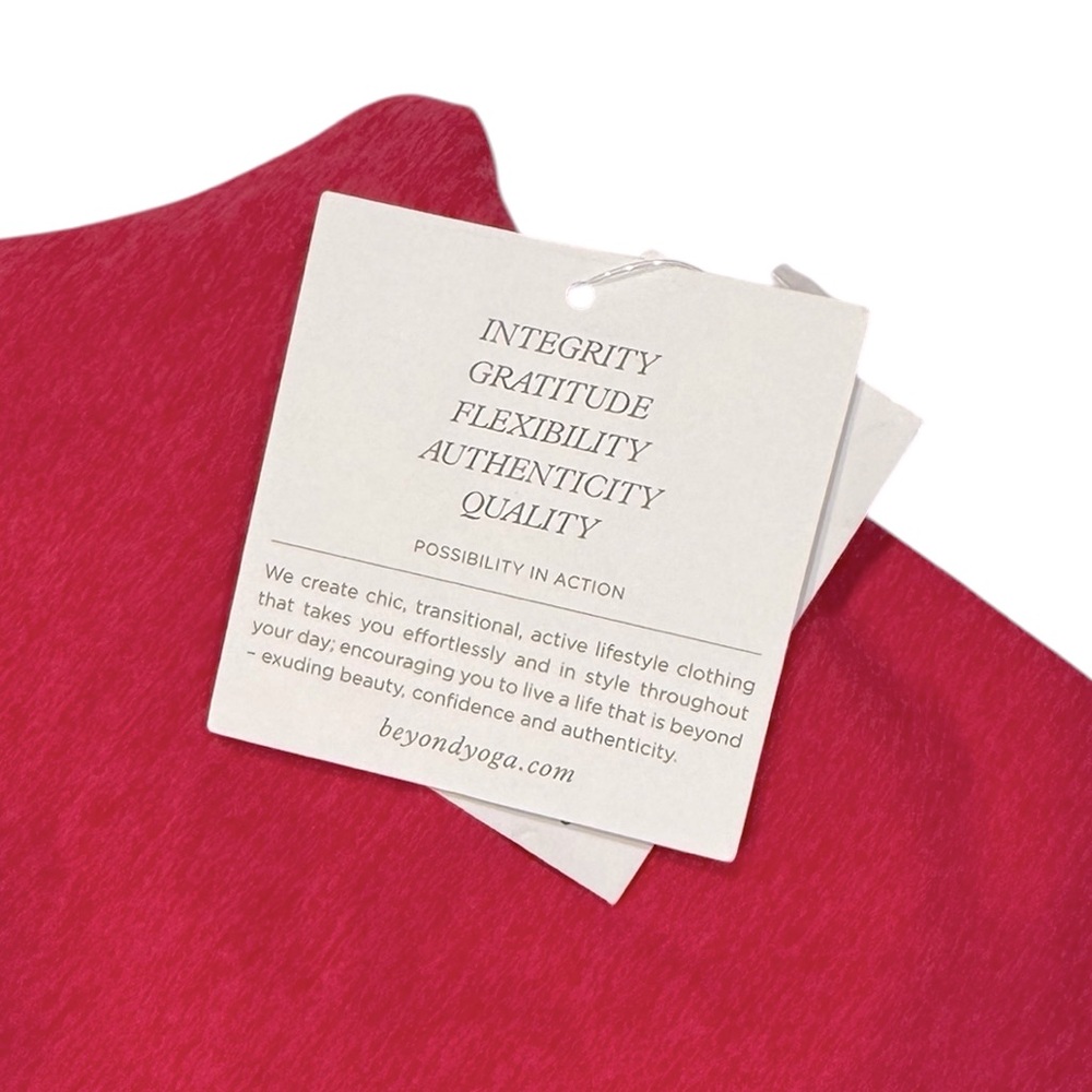 BEYOND YOGA Crop Sport Bra Activewear Yoga Pilates Pink NWT 1X - Picture 5 of 12